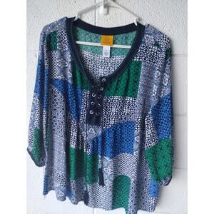 paisley patchwork print blouse boho style